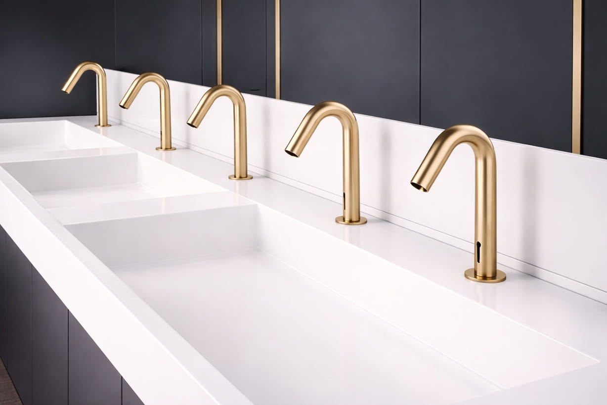 Elegant gold faucets